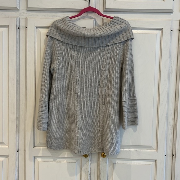 Style & Co Fold-over Off the Shoulder Cable Knit Sweater - Picture 3 of 3